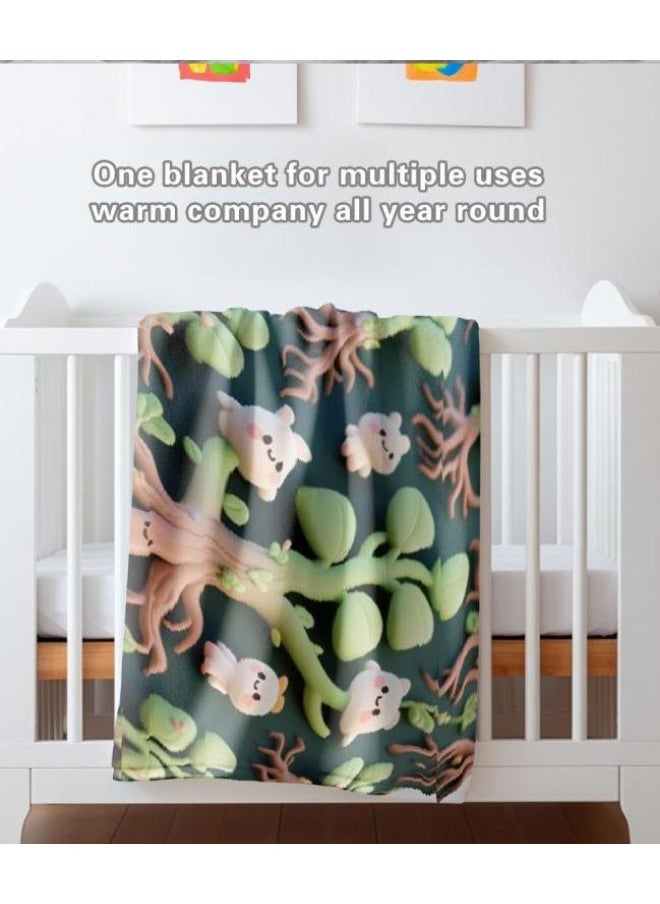 Children's or student cartoon flannel thin blanket (warm and comfortable, suitable for sleep, games) 100cm*150cm