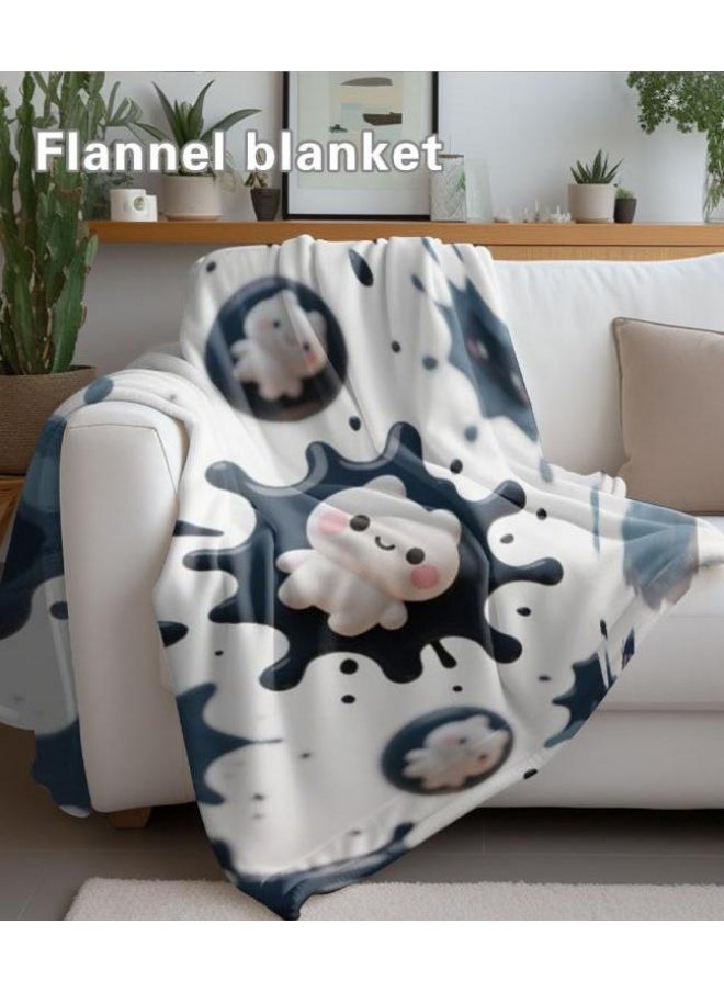 Children's or student cartoon flannel thin blanket (warm and comfortable, suitable for sleep, games) 100cm*150cm