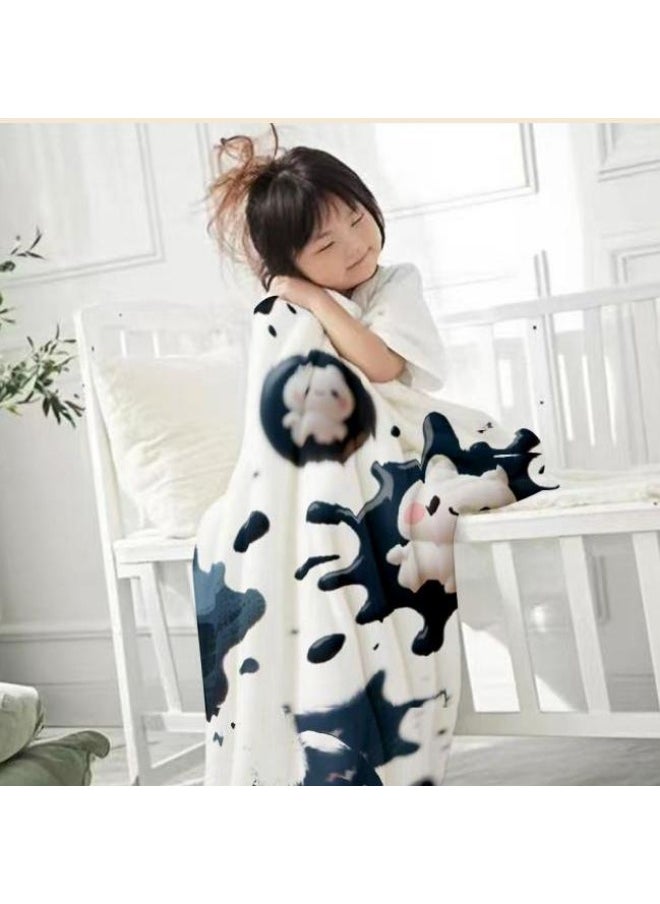 Children's or student cartoon flannel thin blanket (warm and comfortable, suitable for sleep, games) 100cm*150cm