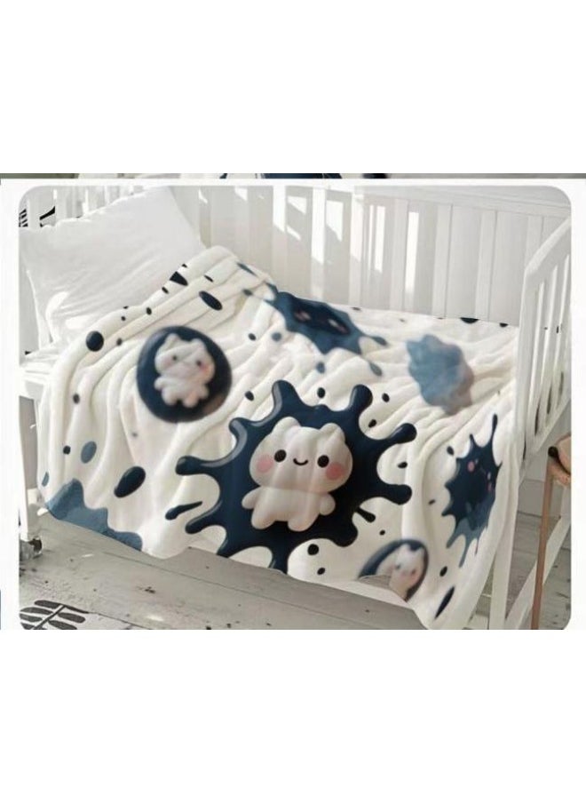 Children's or student cartoon flannel thin blanket (warm and comfortable, suitable for sleep, games) 100cm*150cm