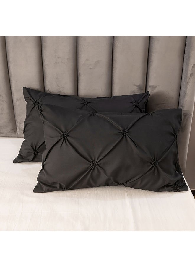 3-Piece Velvet Bedding 3D stereo Set Velvet Black 200x230cm