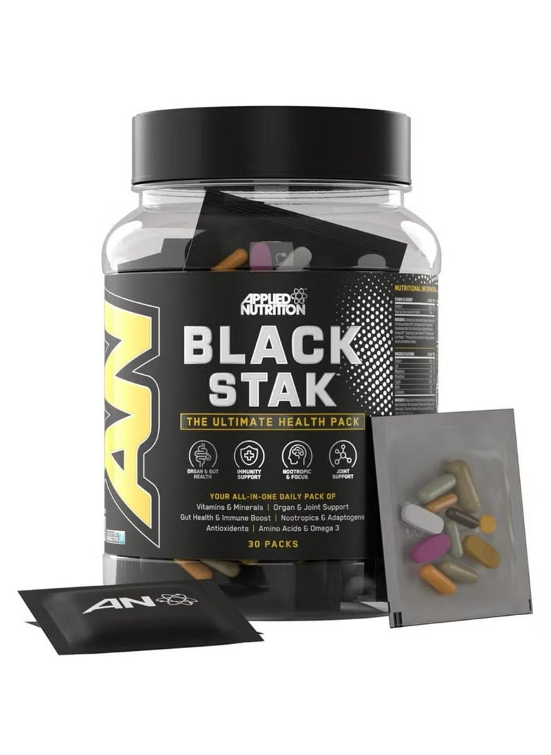 Black Stack - Complete Performance Complex - 30 All-in-One Sachets for Health and Immune Support with Multivitamins Antioxidants Aminos Minerals Enzymes and More