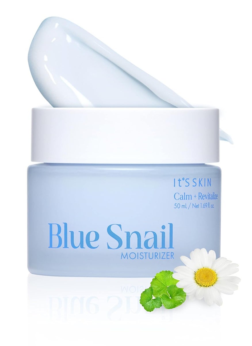 It'S SKIN Blue Snail Cream | Daily Face Moisturizer w/Snail Mucin Essence, Centella Asiatica & Niacinamide | Hydrating Face Cream for Lively Skin | Korean Moisturizer Face Cream 1.69 Fl oz