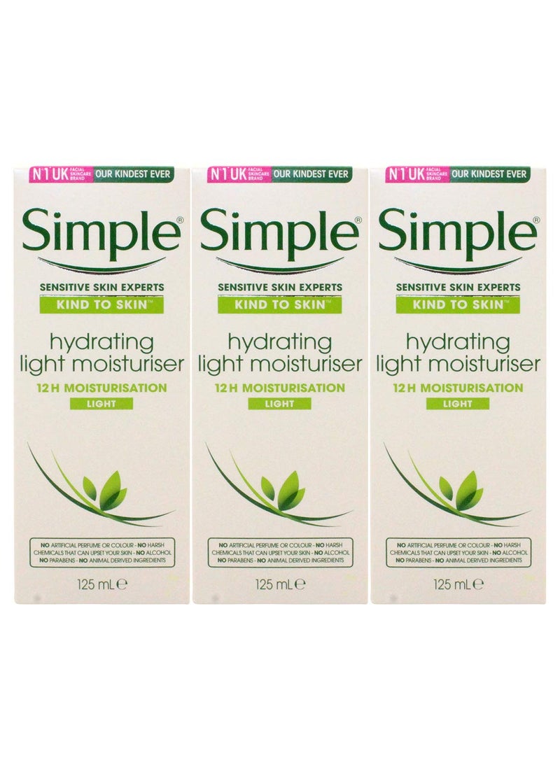 Simple Skin Hydrating Moisturizer, Facial Moisturizer for Sensitive Skin with 12 Hour Moisturization, 4.2 Ounce (Pack of 3)