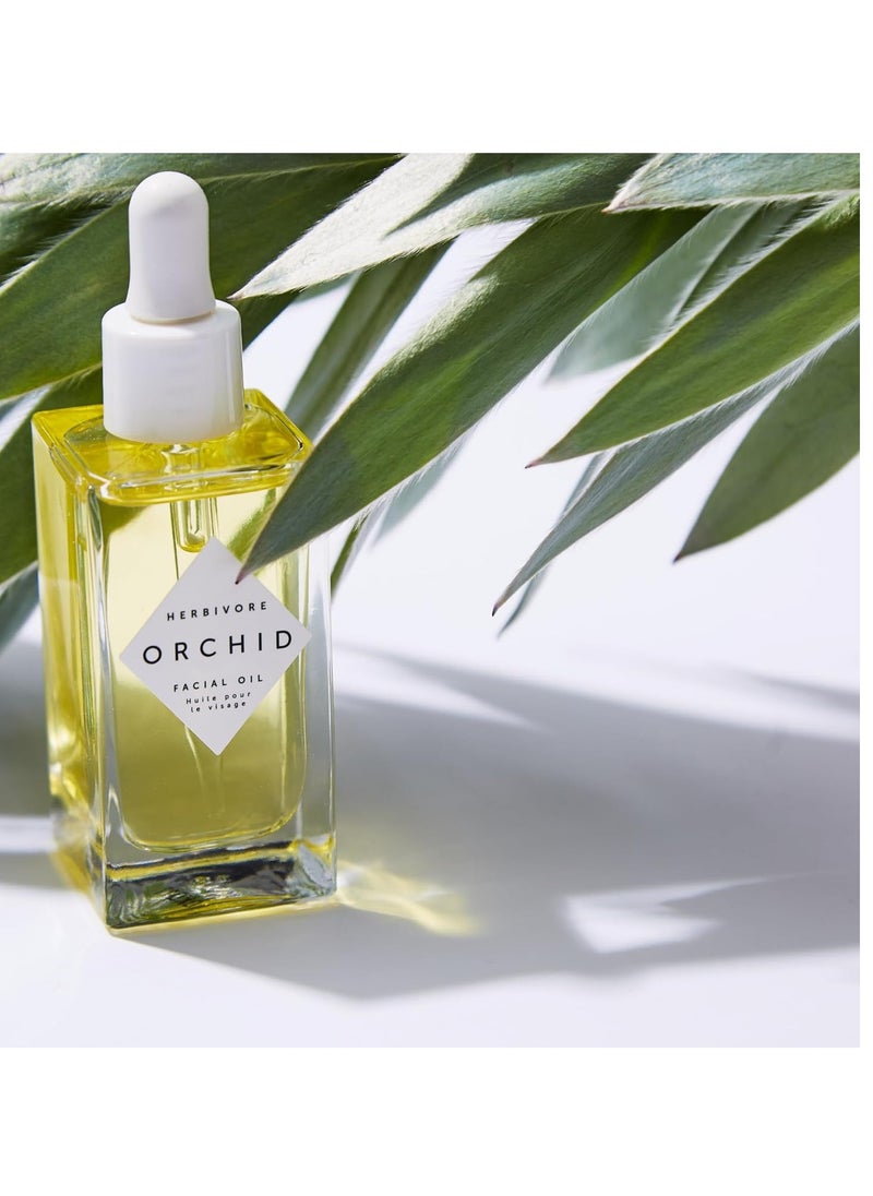 HERBIVORE Botanicals Orchid Antioxidant Facial Oil – Best for Combination to Dry Skin. Provides Dewy Hydration and Defends Against Signs of Aging