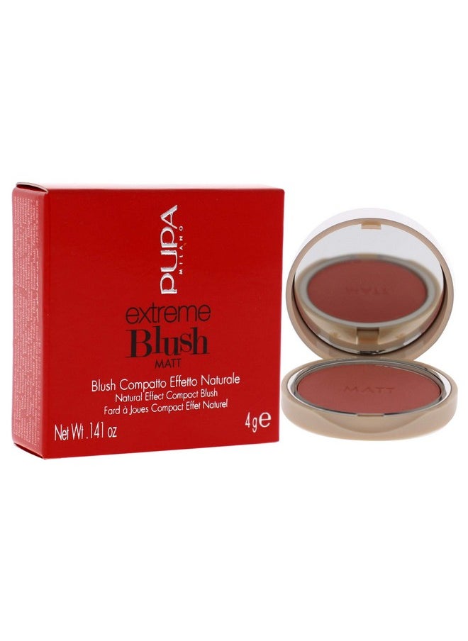 PUPA Milano Extreme Blush Matt - Lightweight - Pure Matte Color - Fresh And Natural Effect - Ultra-Soft Texture Merges Perfectly With Skin - Suitable For All Skin Types - 006 Vivid Apricot - 0.141 Oz