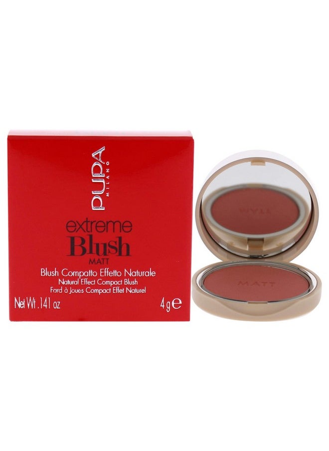 PUPA Milano Extreme Blush Matt - Lightweight - Pure Matte Color - Fresh And Natural Effect - Ultra-Soft Texture Merges Perfectly With Skin - Suitable For All Skin Types - 006 Vivid Apricot - 0.141 Oz