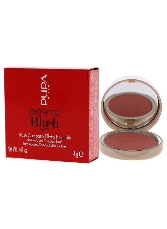PUPA Milano Extreme Blush Matt - Lightweight - Pure Matte Color - Fresh And Natural Effect - Ultra-Soft Texture Merges Perfectly With Skin - Suitable For All Skin Types - 006 Vivid Apricot - 0.141 Oz