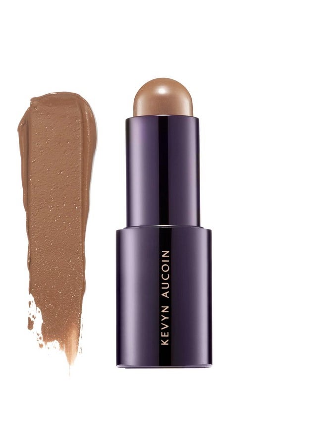 Kevyn Aucoin The Contrast Stick, Chiseled color (medium golden brown, warm undertone): A contour makeup crayon for adding angles, depth, structure and definition. All-day pigments. Made in Italy.