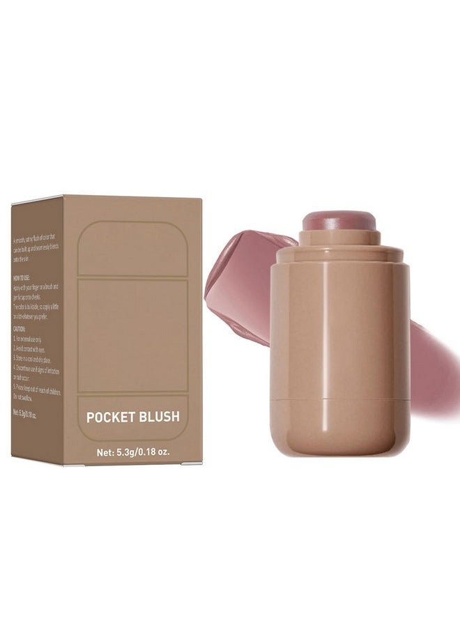 Cream Blush stick, Natural-Looking Matte Finish Makeup Blush stick, Hydrating Long Lasting Lightweight Blendable Blush for cheeks (#5 Soft Mauve, 1 PC)