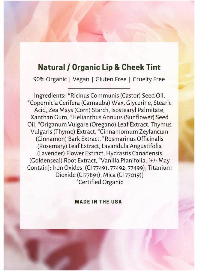 Mom's Secret Natural Organic Cream Blush Stick Cheek Tint, 100% Natural, Vegan, Gluten Free, Cruelty Free, Made in the USA, 0.18 oz. (Merlot)