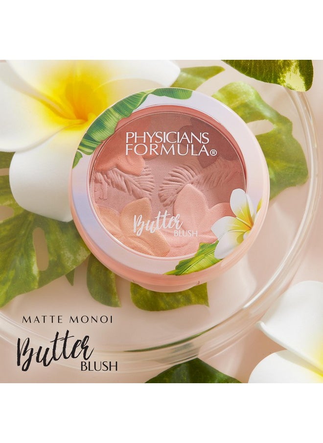 Physicians Formula Matte Monoi Butter Blush Makeup Powder, Mauvy Mattes, Dermatologist Tested