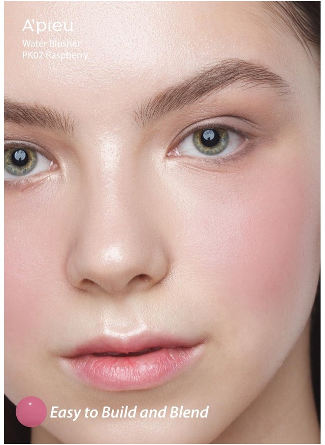 A'PIEU JUICY-PANG WATER BLUSHER (PK02 - Raspberry) Korean Liquid Blush For Cheeks K Beauty Makeup