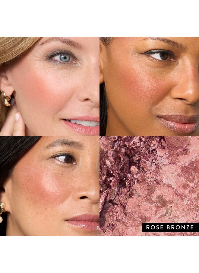 LAURA GELLER NEW YORK Baked Blush-n-Bronze Marbleized 2-in-1 Sculpting Bronzer Blush - Rose Bronze - Contour Face with a Radiant Flush