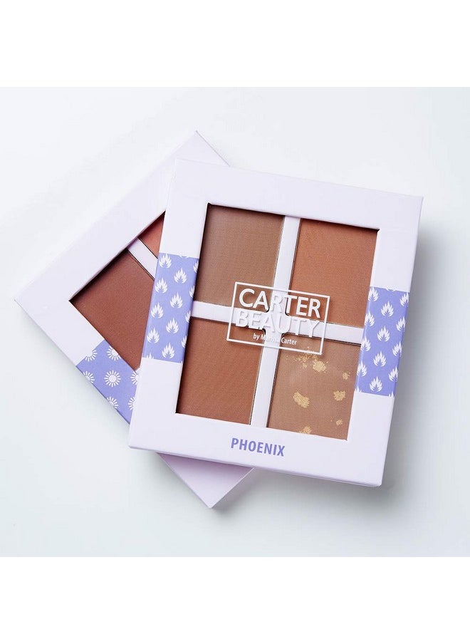 Carter Beauty By Marissa Carter Bronzer Palette - Adds Instant Colour And Depth To The Face - For A Sun-Kissed Look All Year Round - Suitable For Medium Skin Tones - Phoenix - 0.48 Oz