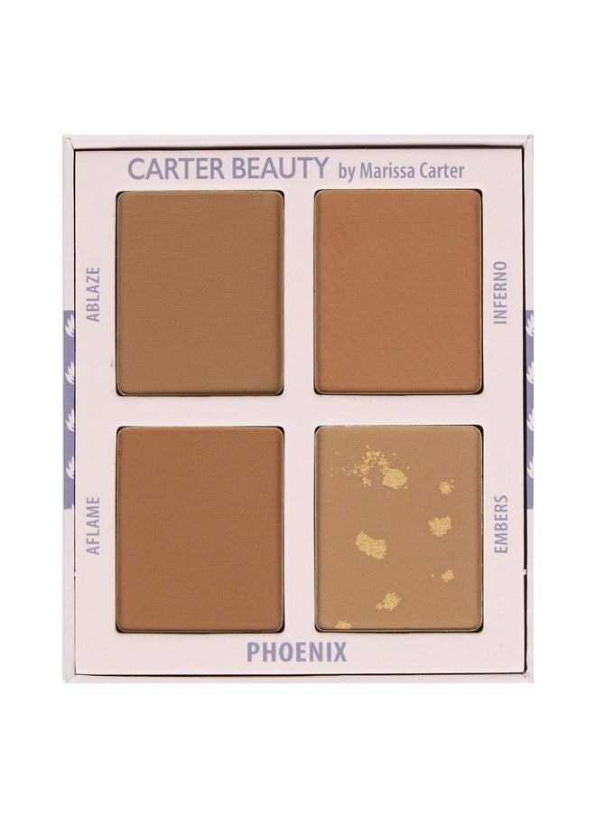 Carter Beauty By Marissa Carter Bronzer Palette - Adds Instant Colour And Depth To The Face - For A Sun-Kissed Look All Year Round - Suitable For Medium Skin Tones - Phoenix - 0.48 Oz