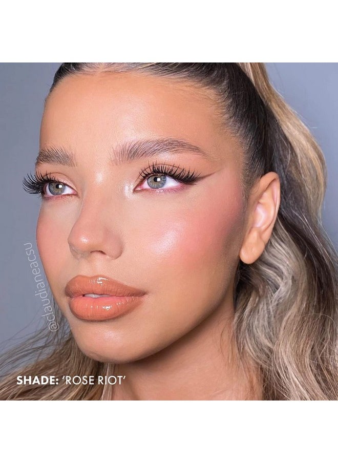 ICONIC LONDON Sheer Blush | Lightweight Liquid Cream Blush, Cruelty Free, Vegan Makeup, Rose Riot (Light Pink) 0.42 Fl oz