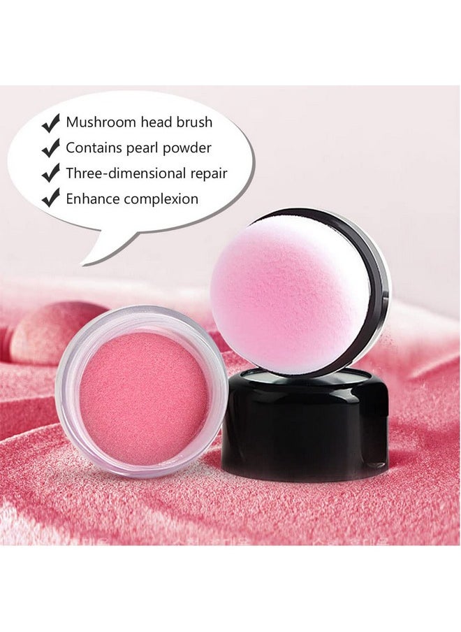 Loose Powder Blush Air Cushion Blush Natural Blusher Bright Shimmer Face Blush for Cheek Highly Pigmented Blush Makeup Easy to Blend Makeup Blushin, All Day Wear (02#)