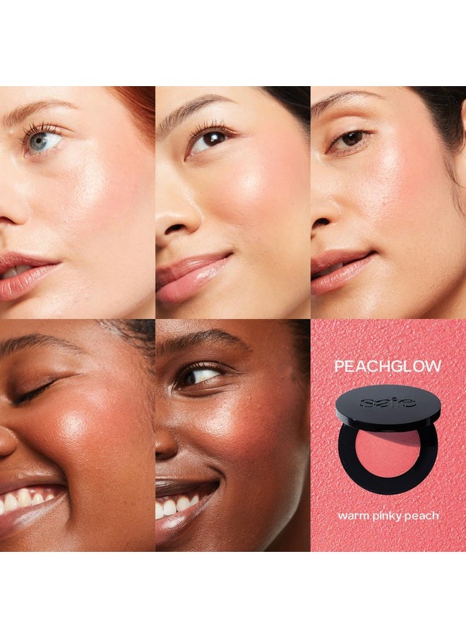 Saie Glow Sculpt Multi-Use Highlighter + Cream Blush - Lightweight with Hyaluronic Acid + Micropearl for Radiant, Glowing Skin - Peachglow (.02 oz)