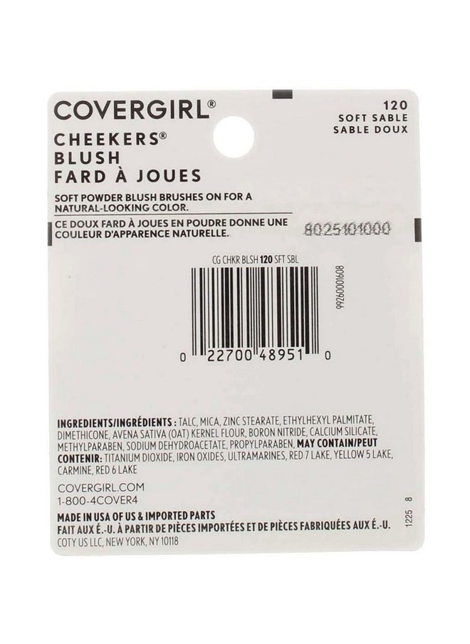 CoverGirl Soft Sable 120 Cheekers Blush -- 3 per case.