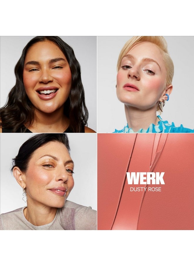 Milk Makeup Lip + Cheek, Werk (Dusty Rose) - 0.21 fl oz - Cream Blush & Lip Color - Buildable & Blendable - 1,000+ Swipes Per Stick - Non-Comedogenic - Vegan, Cruelty Free