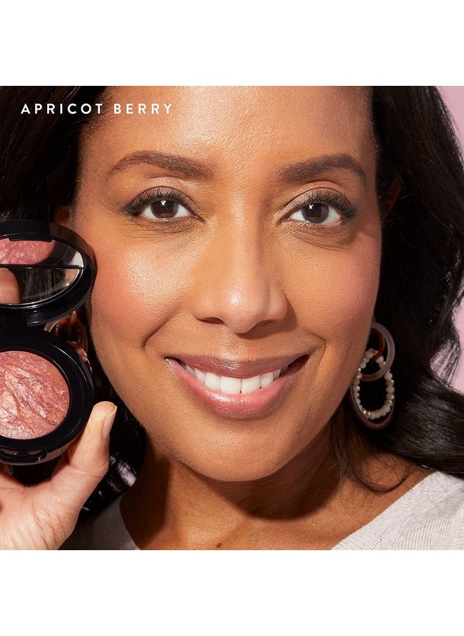 LAURA GELLER NEW YORK Baked Blush-n-Brighten Marbleized Blush - Apricot Berry - Creamy Lightweight - Satin Finish