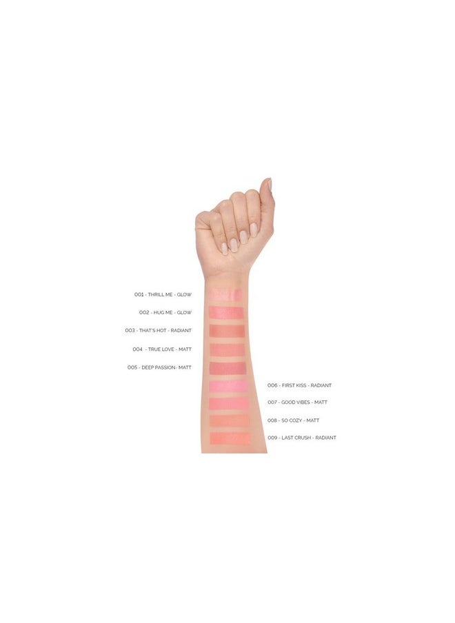 Pupa Milano Wonder Me Blush, 002 Hug Me, Glow, 0.141 oz - Smooth Texture - Blends Easily - No Powdery Effect - Talc-Free - Paraben-Free - Enriched with Hyaluronic Acid - Powder Make Up