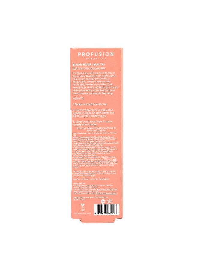 Profusion Cosmetics BLUSH HOUR LIQUID CREAM BLUSH (Mai Tai, 1)