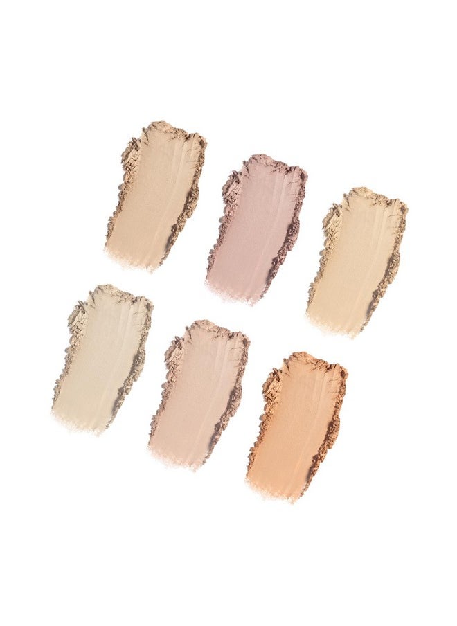 Profusion Cosmetics Mini Artistry Highlight & Contour I Palette Makeup Kit, Long Lasting and Soft Powder Formula - Light Medium