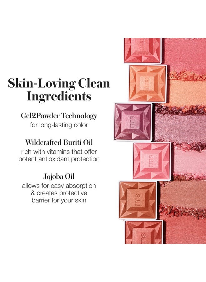 RMS Beauty ReDimension Hydra Powder Blush - Powder Gel Blush for Cheeks, Blush Cream, Cream Blush Makeup Shimmer Blush Powder Cheek Tint, Face Blushes