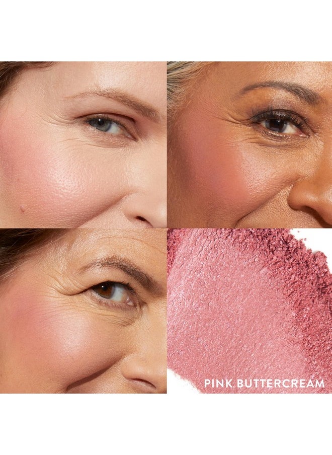 LAURA GELLER NEW YORK Baked Blush-n-Brighten Marbleized Blush for Cheeks - Pink Buttercream - Natural Finish - Buildable Color