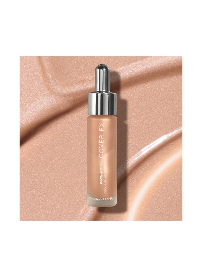 COVER FX Custom Bronzer Drops - Sunkissed: Neutral Bronze - 1 Fl Oz - Radiant Glow Liquid Bronzer - Customizable Color