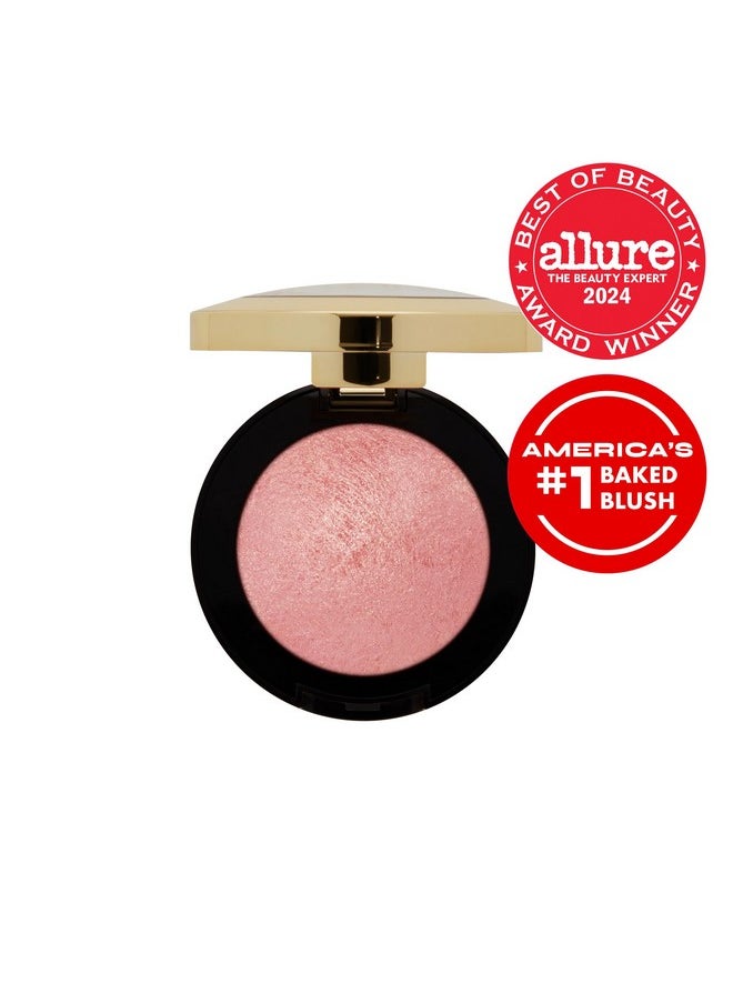 Milani Baked Blush - Dolce Pink (0.12 Ounce) Cruelty-Free Powder Blush - Shape, Contour & Highlight Face for a Shimmery or Matte Finish