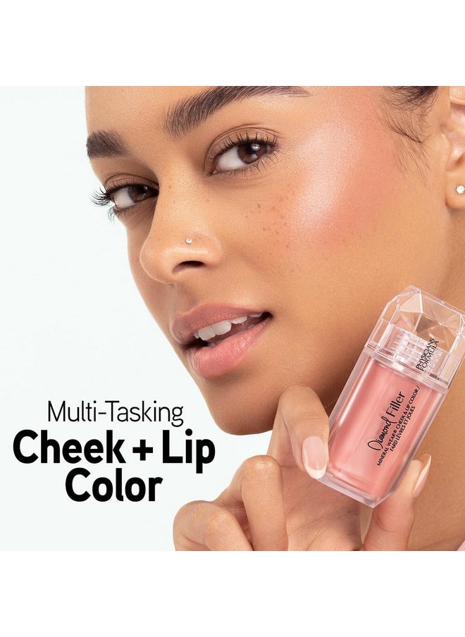Physicians Formula Mineral Wear®Diamond Filler Cheek & Lip Color, Serum-to-Cream Multi-Use Liquid Blush Formula, Plumps & Smooths for Fuller Looking Cheeks & Lips, Monochromatic Look - Brilliant Peach