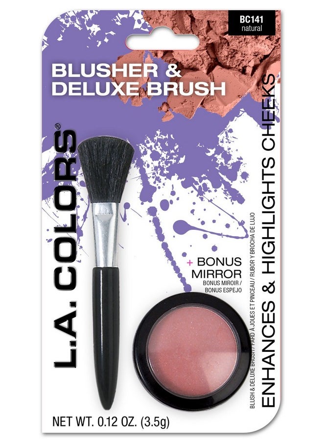 L.A. COLORS Blusher & Deluxe Brush, Natural CBC141