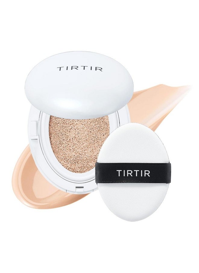 TIRTIR My Glow Cream Cushion | Natural Coverage, Hydrating, Dewy, Glow Finish, 24-Hours Long Lasting, Moisture barrier, Korean Cushion, Pack of 1 (0.63 oz.), #21N Ivory
