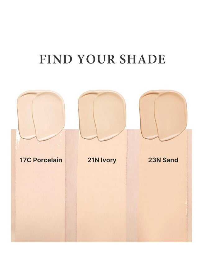 TIRTIR My Glow Cream Cushion | Natural Coverage, Hydrating, Dewy, Glow Finish, 24-Hours Long Lasting, Moisture barrier, Korean Cushion, Pack of 1 (0.63 oz.), #21N Ivory