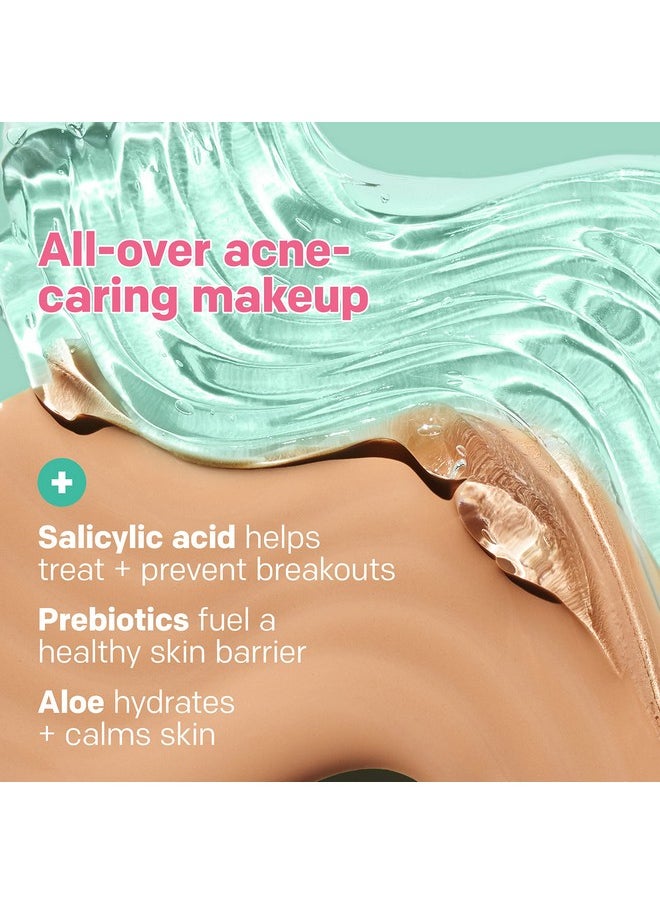 Almay Clear Complexion Acne Foundation Makeup with Salicylic Acid - Lightweight, Medium Coverage, Hypoallergenic, -Fragrance Free, for Sensitive Skin , 200 Buff, 1 fl oz.