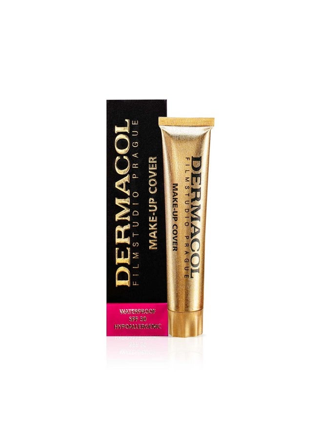 Dermacol - Full Coverage Foundation, Liquid Makeup Matte Foundation with SPF 30, Waterproof Foundation for Oily Skin, Acne, & Under Eye Bags, Long-Lasting Makeup Products, 30g, Shade 225