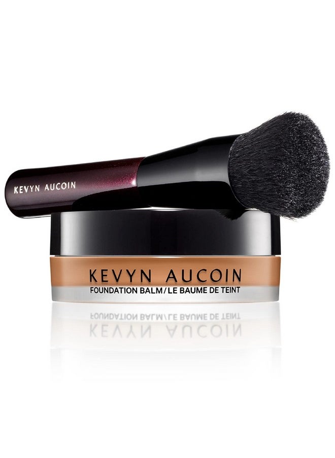 Kevyn Aucoin Foundation Balm, FB 11 (Medium) shade + brush: Light diffusing. Full coverage, buildable, blends, blurs, corrects, evens out complexion, and hydrates. All skin types. Makeup artist go to.