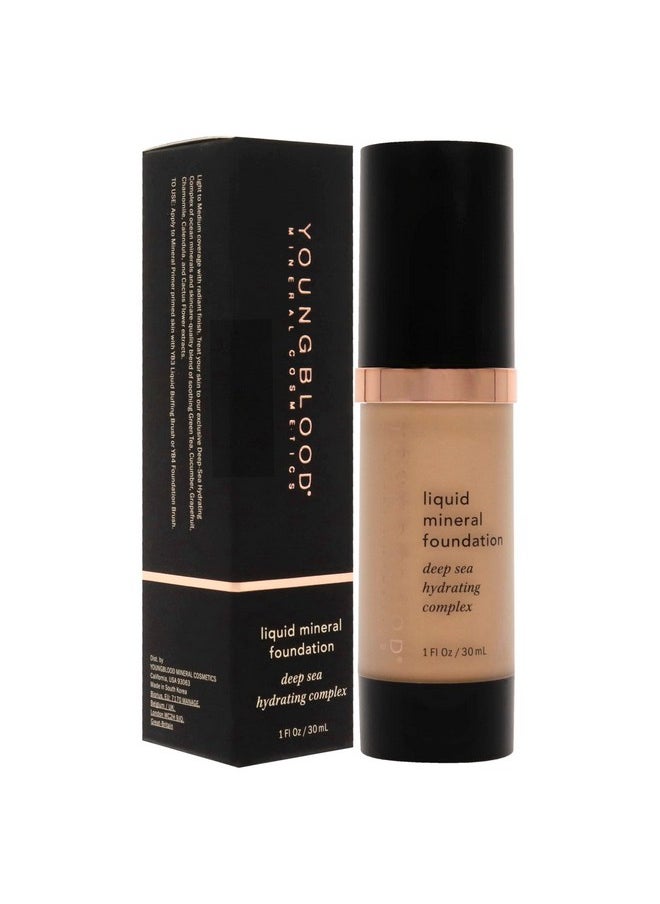 Youngblood Liquid Mineral Foundation, Sun Kissed | Lightweight, Dewy Full Coverage Makeup for Dry Skin | Poreless, Flawless Tinted Glow | Vegan, Cruelty Free, Gluten-Free