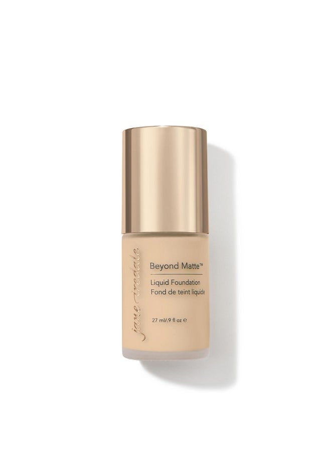 jane iredale Beyond Matte 3-in-1 Liquid Foundation, Long-wear, Buildable Coverage, Vegan, Clean, Cruelty Free, Semi Matte Finish, M6