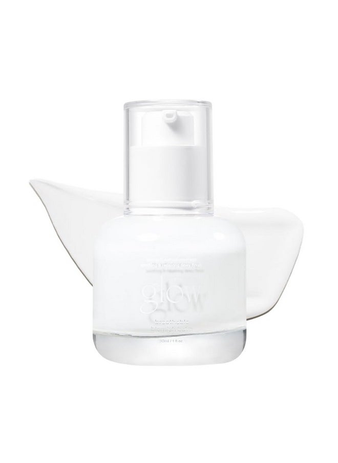 glow breathable blemish balm #white : lightweight & hydrating, skincare-like, medium-coverage bb cream infused with green tea water, 1 fl oz