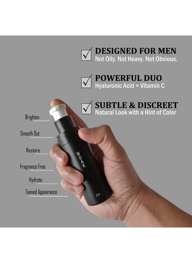 WOAK C4 - Men's Tinted Moisturizer BB CC Cream Foundation - Color Correcting Camo Complex - Hybrid Skin Care (Medium)