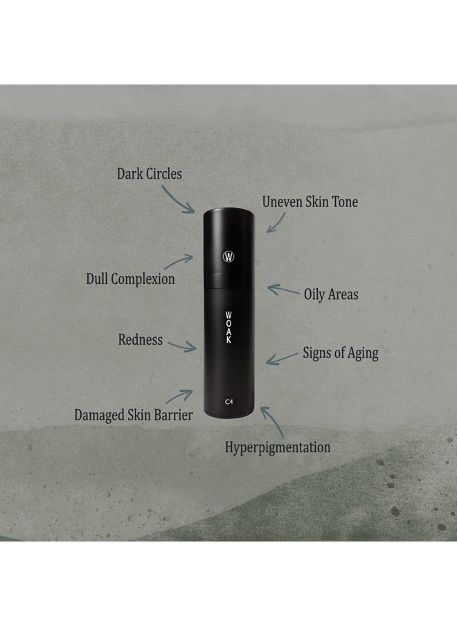 WOAK C4 - Men's Tinted Moisturizer BB CC Cream Foundation - Color Correcting Camo Complex - Hybrid Skin Care (Medium)