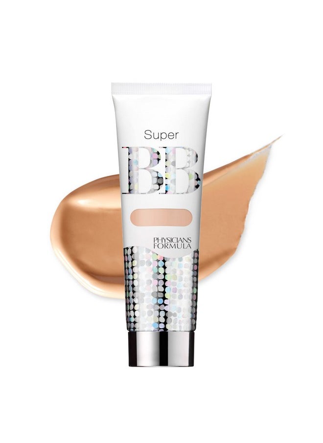 Physicians Formula Super BB Cream. All in 1 Tinted Beauty Balm Foundation Cream, Sheer Moisturizing Coverage, Cruelty Free Light/Medium