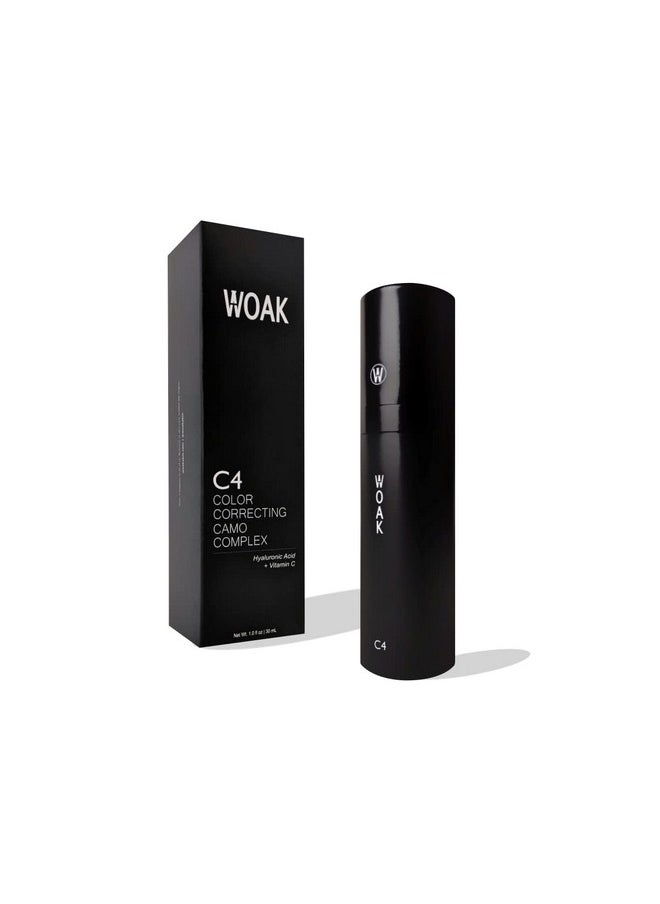 WOAK C4 - Men's Tinted Moisturizer BB CC Cream Foundation - Color Correcting Camo Complex - Hybrid Skin Care (Light)