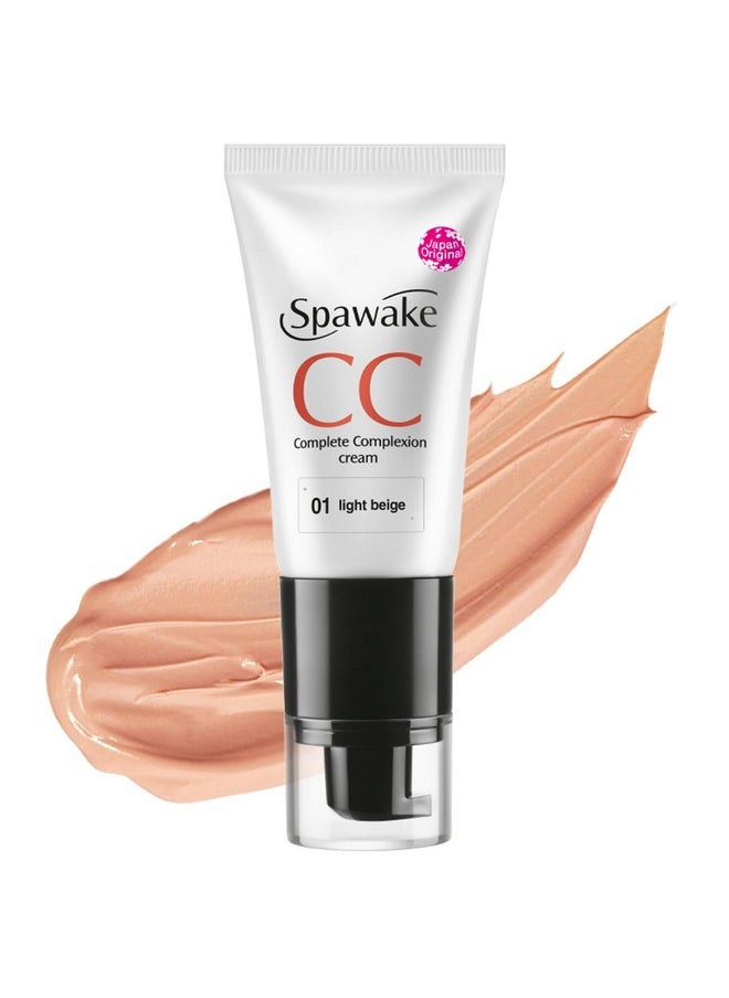 Spawake CC Cream 01 Light Beige with SPF 32/PA++, for All Skin Types, 30g