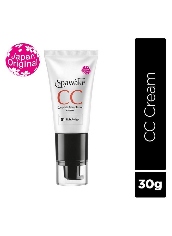 Spawake CC Cream 01 Light Beige with SPF 32/PA++, for All Skin Types, 30g