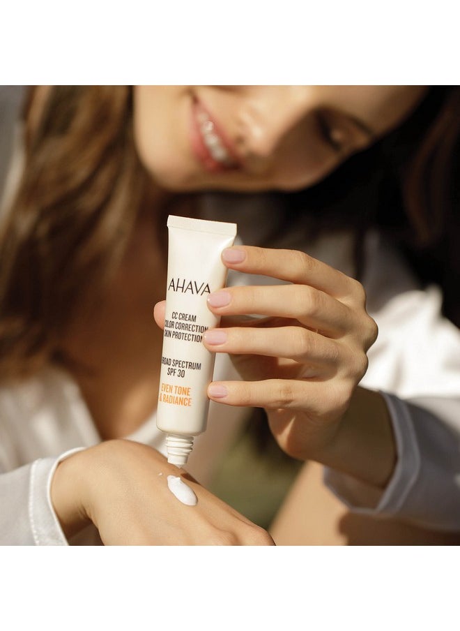 AHAVA Even Tone & Radiance CC Cream, Color & Skin Protection, Broad Spectrum, SPF 30 - Lightweight Sheer Color Correcting Cream to even out skin tone, enriched with exclusive Osmoter, 1 Fl.Oz